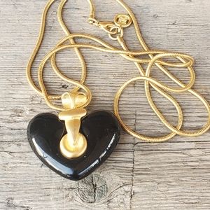 Vintage Givenchy glass heart necklace